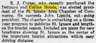 Collins Motel - Jan 1971 Owner Is Elected To Chamber